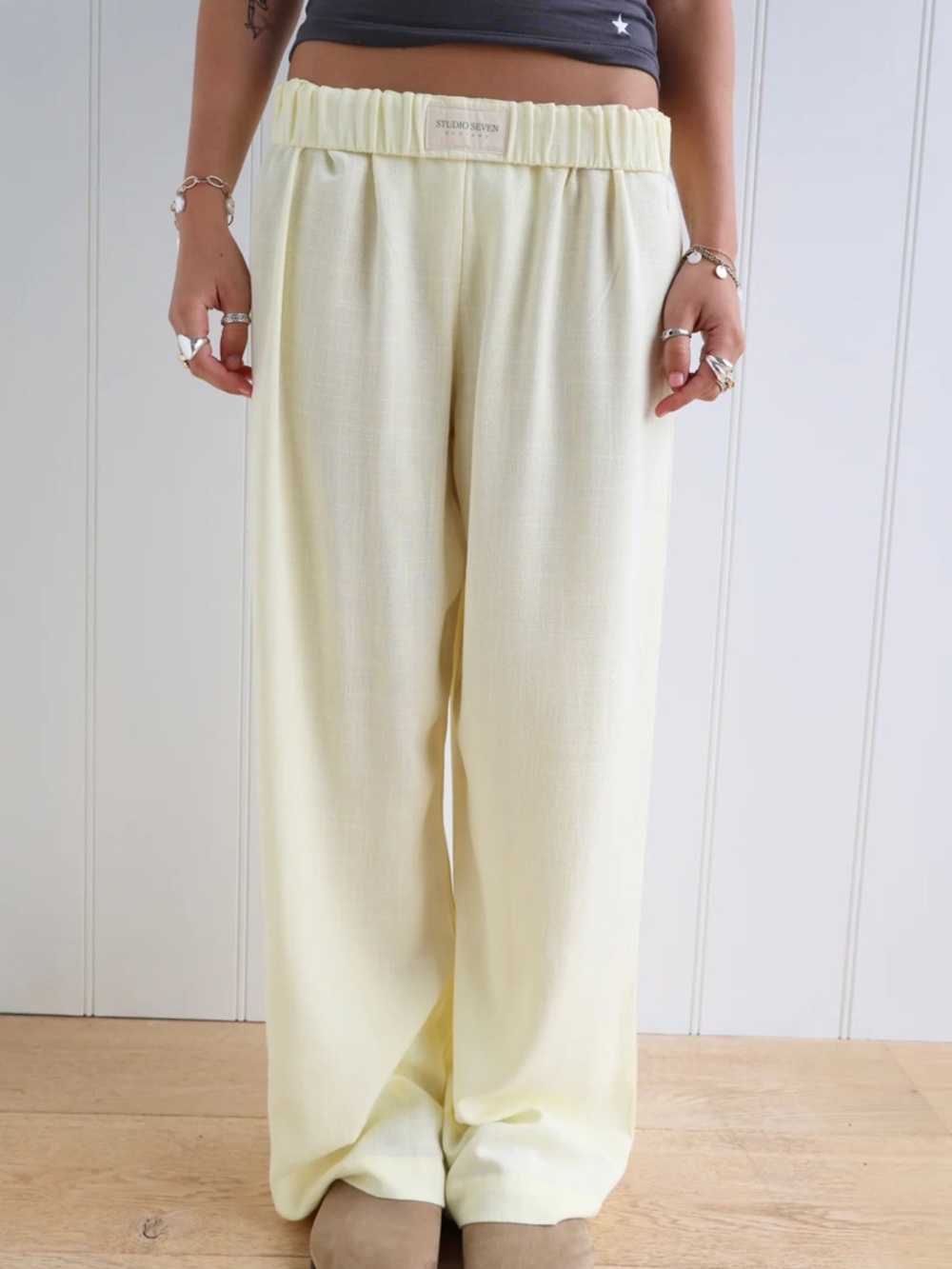 Studio Seven Designs 100% cotton yellow pants